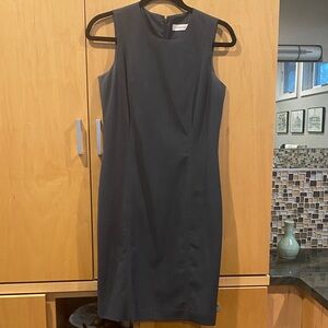 Calvin Klein Charcoal Sleeveless Midi Dress